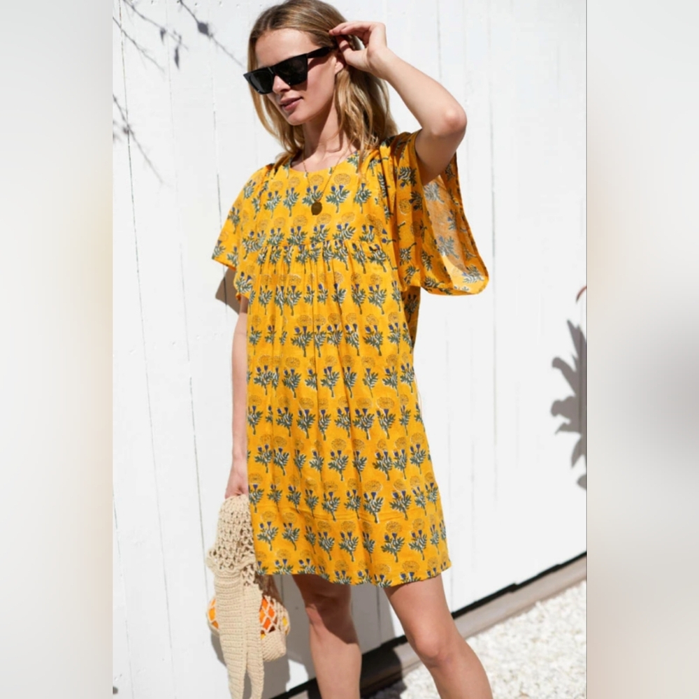 EMERSON FRY BASALIE INDIA COLLECTION MARIGOLD DRESS